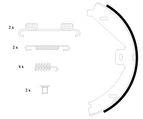 TEXTAR Brake Shoe Set, parking brake (91069100)