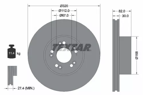 TEXTAR Brake Disc (92056600)
