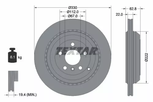 TEXTAR Brake Disc (92150903)