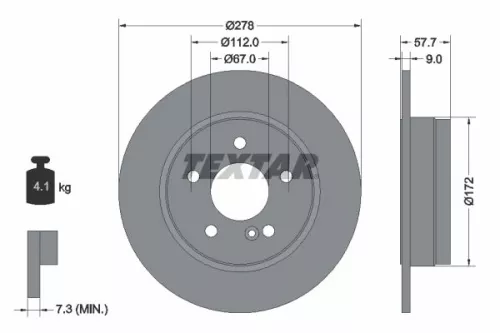 TEXTAR Brake Disc (92163103)