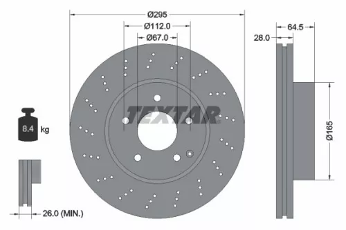 TEXTAR Brake Disc (92165003)