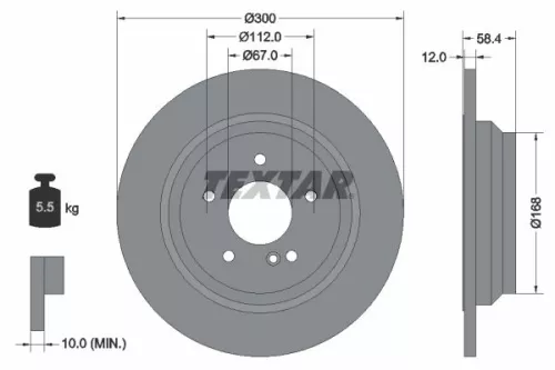 TEXTAR Brake Disc (92176503)