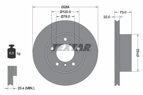 TEXTAR Brake Disc (92238403)