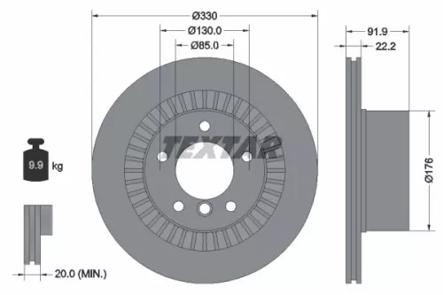 TEXTAR Brake Disc (92261903)
