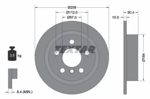 TEXTAR Brake Disc (92279303)