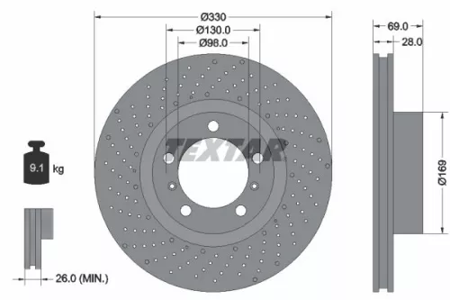 TEXTAR Brake Disc (92279605)