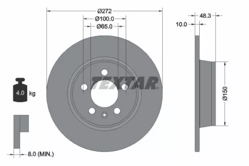 TEXTAR Brake Disc (92292003)