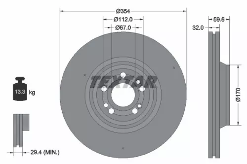 TEXTAR Brake Disc (92306005)