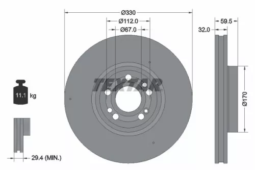 TEXTAR Brake Disc (92307105)