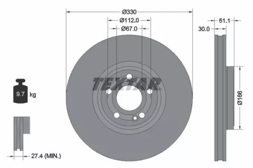 TEXTAR Brake Disc (92323305)