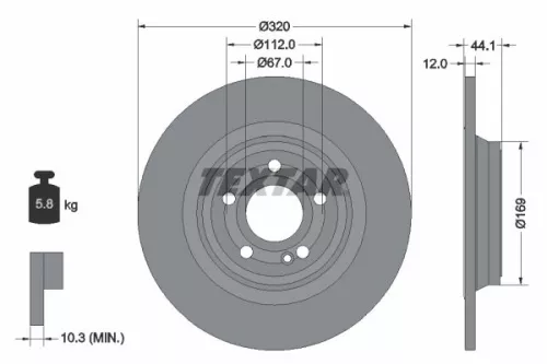 TEXTAR Brake Disc (92324303)