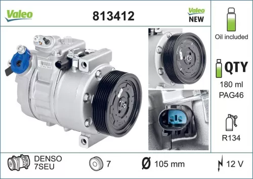 VALEO Compressor, air conditioning (813412)