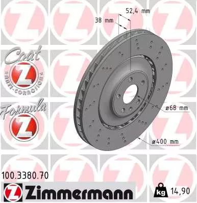 ZIMMERMANN Brake Disc (100.3380.70)