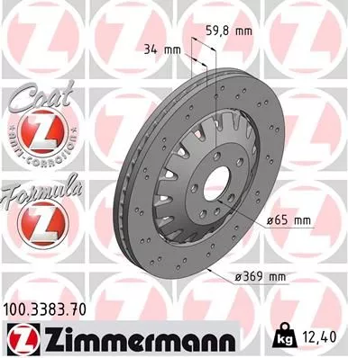 ZIMMERMANN Brake Disc (100.3383.70)