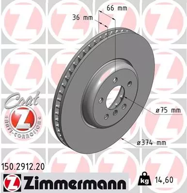 ZIMMERMANN Brake Disc (150.2912.20)