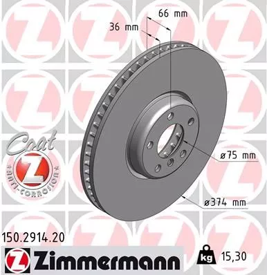 ZIMMERMANN Brake Disc (150.2914.20)