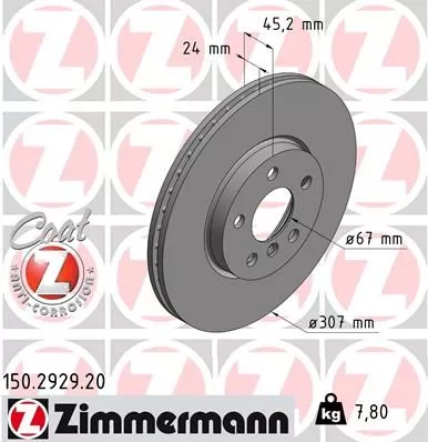 ZIMMERMANN Brake Disc (150.2929.20)