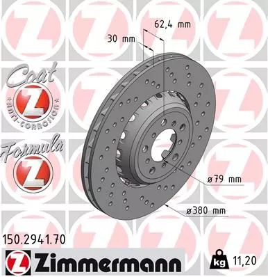 ZIMMERMANN Brake Disc (150.2941.70)