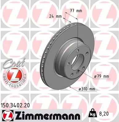 ZIMMERMANN Brake Disc (150.3402.20)