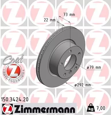ZIMMERMANN Brake Disc (150.3424.20)