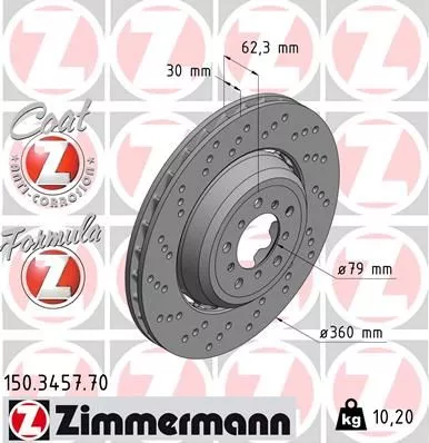 ZIMMERMANN Brake Disc (150.3457.70)