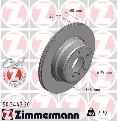 ZIMMERMANN Brake Disc (150.3443.20)