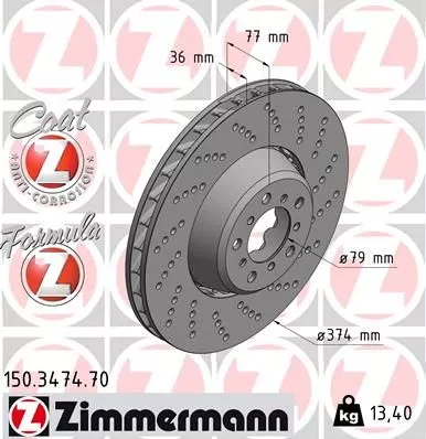ZIMMERMANN Brake Disc (150.3474.70)