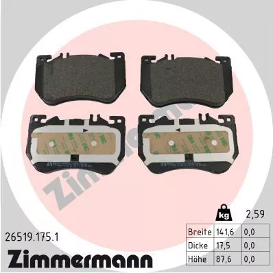 ZIMMERMANN Brake Pad Set, disc brake (26519.175.1)