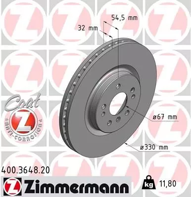 ZIMMERMANN Brake Disc (400.3648.20)