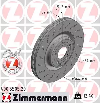 ZIMMERMANN Brake Disc (400.5505.20)