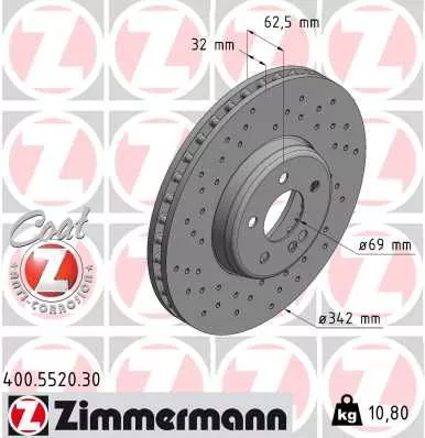 ZIMMERMANN Brake Disc (400.5520.30)
