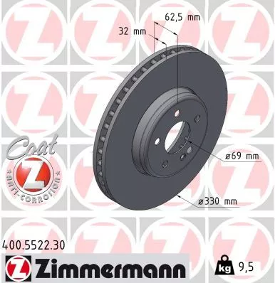 ZIMMERMANN Brake Disc (400.5522.30)