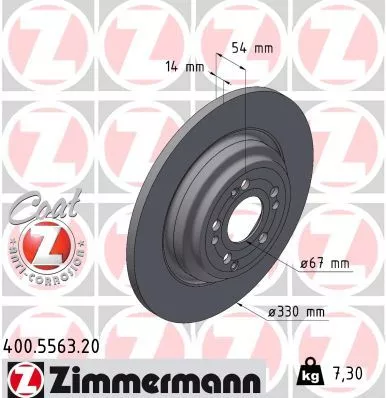 ZIMMERMANN Brake Disc (400.5563.20)