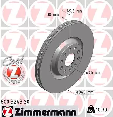 ZIMMERMANN Brake Disc (600.3243.20)
