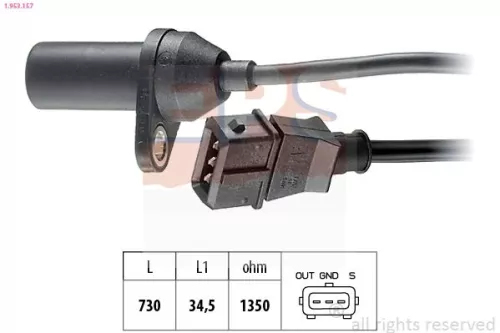 Sensor, crankshaft pulse