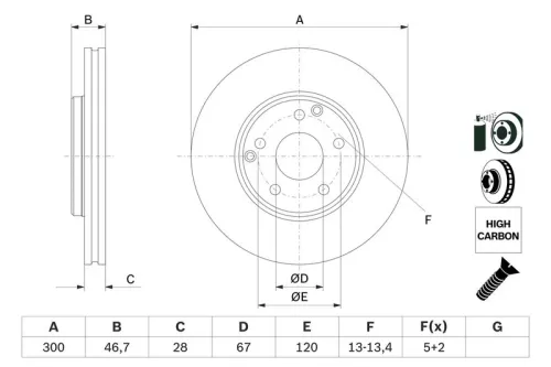 BOSCH Brake Disc (0986478876)