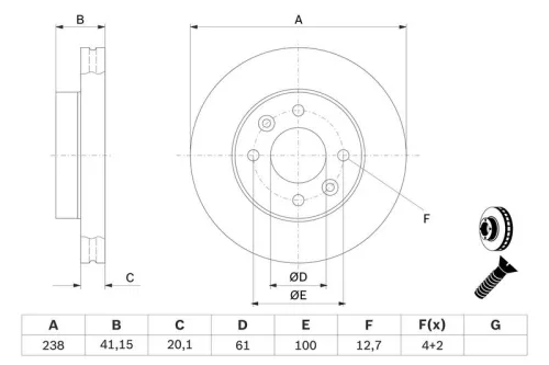 BOSCH Brake Disc (0986478276)