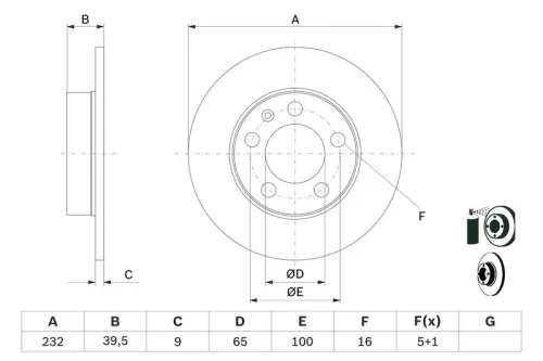 BOSCH Brake Disc (0986478868)
