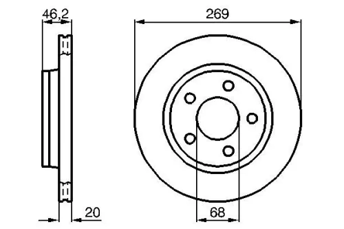 BOSCH Brake Disc (0986478316)