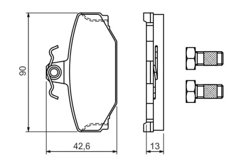 BOSCH Brake Pad Set, disc brake (0986460995)