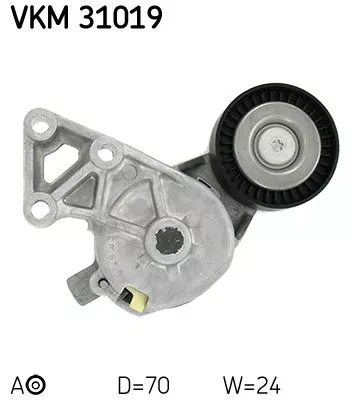 SKF Belt Tensioner, V-ribbed belt (VKM31019)