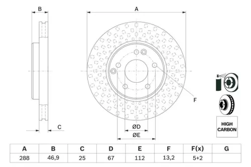 BOSCH Brake Disc (0986478624)
