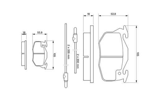 BOSCH Brake Pad Set, disc brake (0986461763)