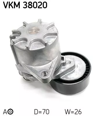 SKF Belt Tensioner, V-ribbed belt (VKM38020)