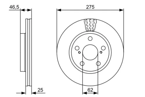 BOSCH Brake Disc (0986479428)