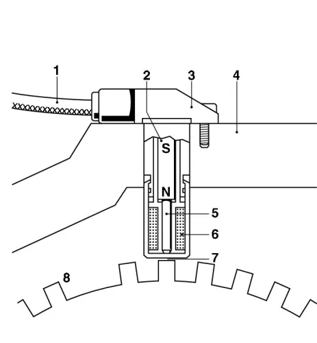 BOSCH Sensor, crankshaft pulse (0261210151)