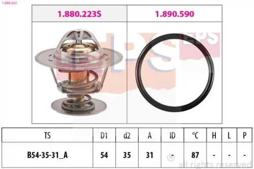 Thermostat, coolant