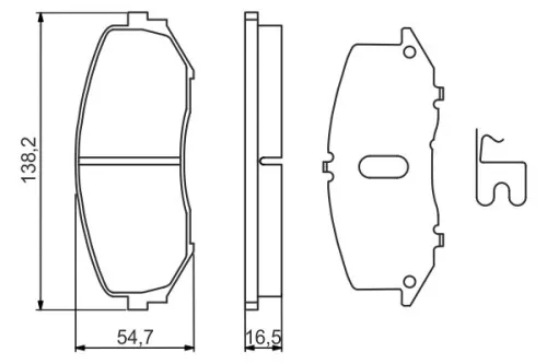 BOSCH Brake Pad Set, disc brake (0986494241)