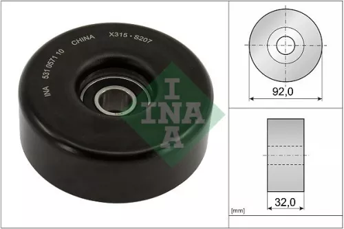 Tensioner Pulley, V-ribbed belt