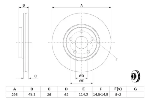 BOSCH Brake Disc (0986479560)